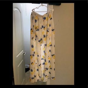 Lemon print skirt